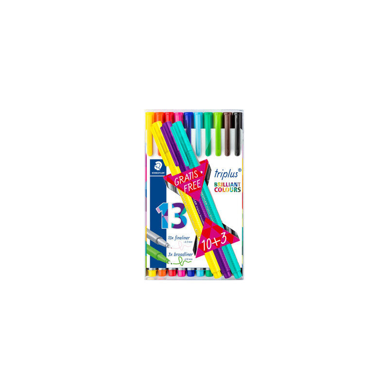 PACK DE 13 STYLOS STAEDTLER TRIPLUS