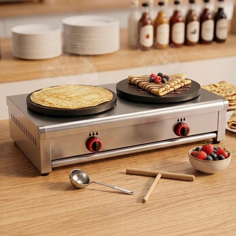 Crêpière double gaz